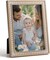 5x7 Picture Frame, Natural Pine Wood Wall Mount Photo Frame(Distressed White)7"L x 5"W